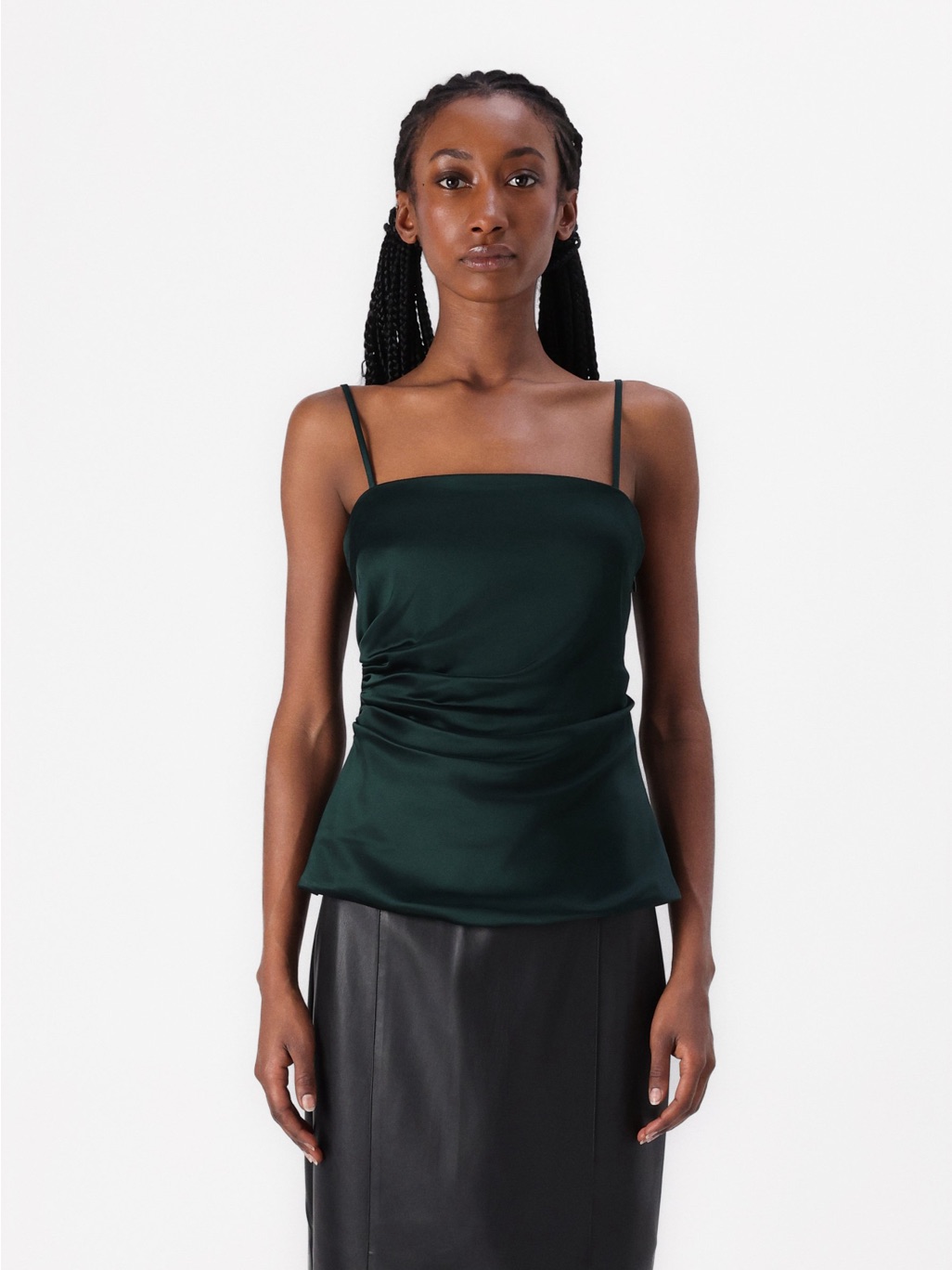Abercrombie & Fitch Sculpt Satin Strapless Top Green Size M New